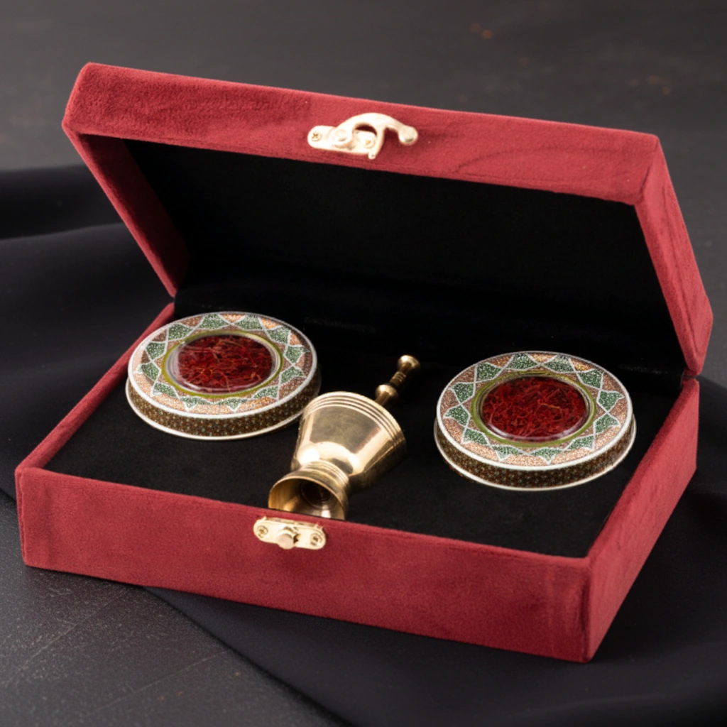 saffron gift with mortar saffranshop